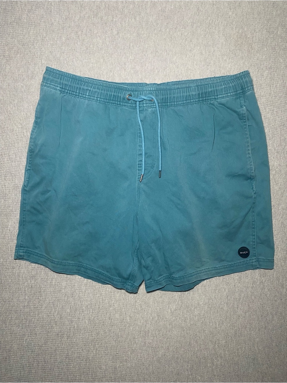 RVCA Weekend Elastic Shorts Mens Large  Drawstring Cotton Blend Stretch 6"